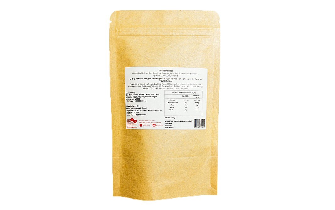 Go Desi Roasted Soynut Desi Masala    Pack  90 grams